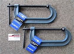 Wilton 808 Pair, *Surplus 8" 800-Series Forged C-Clamps (8" Opening, 3-7/16" Depth)